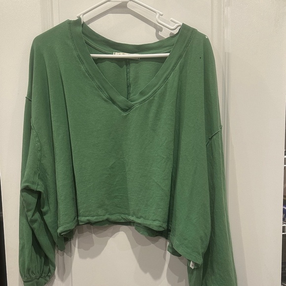 We The Free Green V-Neck Tee - Picture 1 of 14